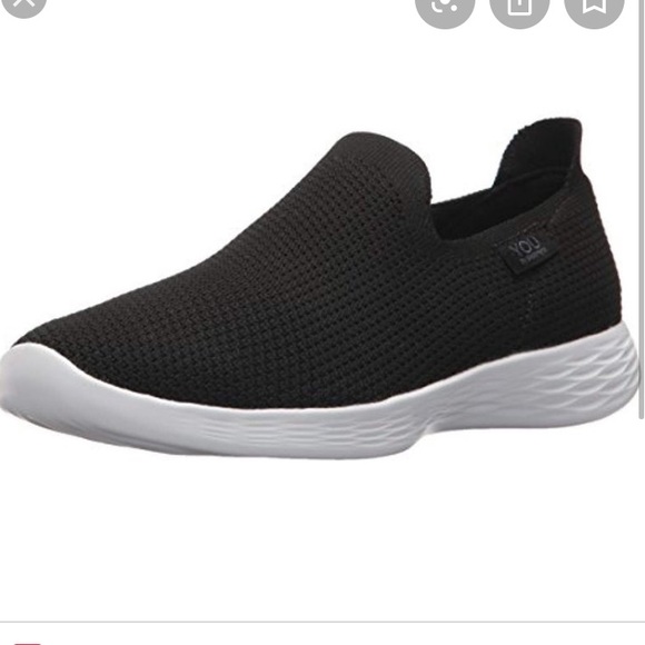 sketchers black slip ons